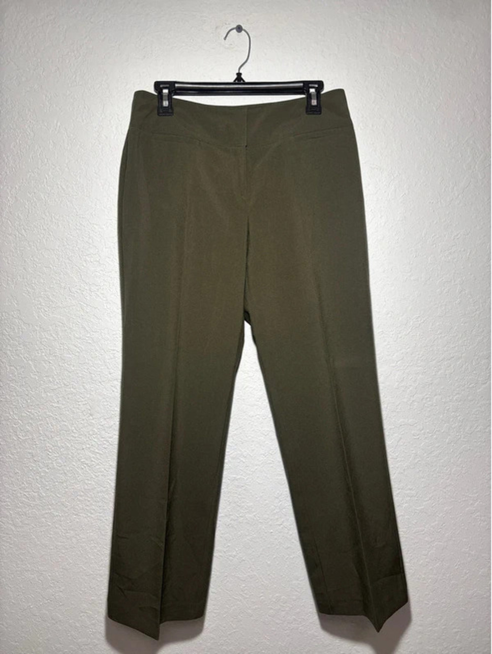 Women’s Olive Green Dress Pants Straight Leg